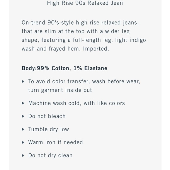 Abercrombie & Fitch Size 24 (37 in waist) The 90's Relaxed High Rise Jeans - Picture 5 of 14